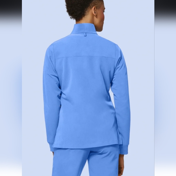 NWOT Mandala Scrub Jacket - Ceil Blue - Picture 5 of 8